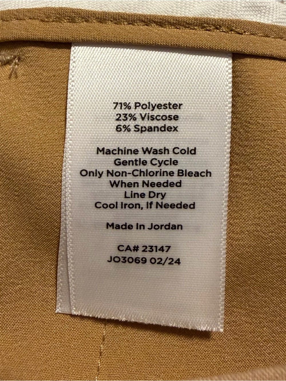 Talbots Womens Hampshire Ankle Pants Tan Stretch Mid Rise Career Sz 4 NWT - Picture 12 of 16